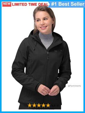 Waterproof Softshell Jacket Hooded Fleece Lined Rain Coat